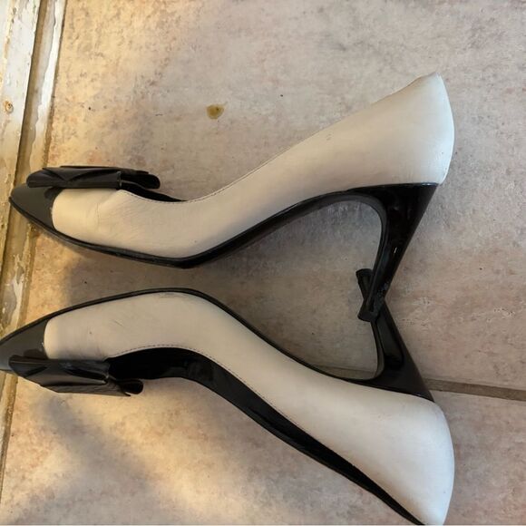 Bottega Veneta dress shoes pumps colorblock heels baby doll logo bow design - Picture 3 of 7